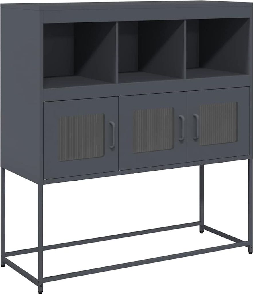 Sideboard Anthrazit 100,5x39x107 cm Kaltgewalzter Stahl