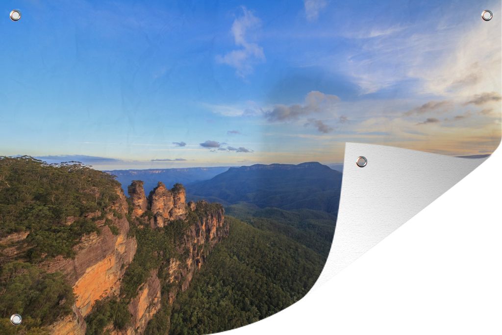 MuchoWow 90x60 cm Outdoor-Poster Gartendeko Sichtschutz Garten Poster für den Garten Die drei Schwestern im NZW Blue Mountains National Park