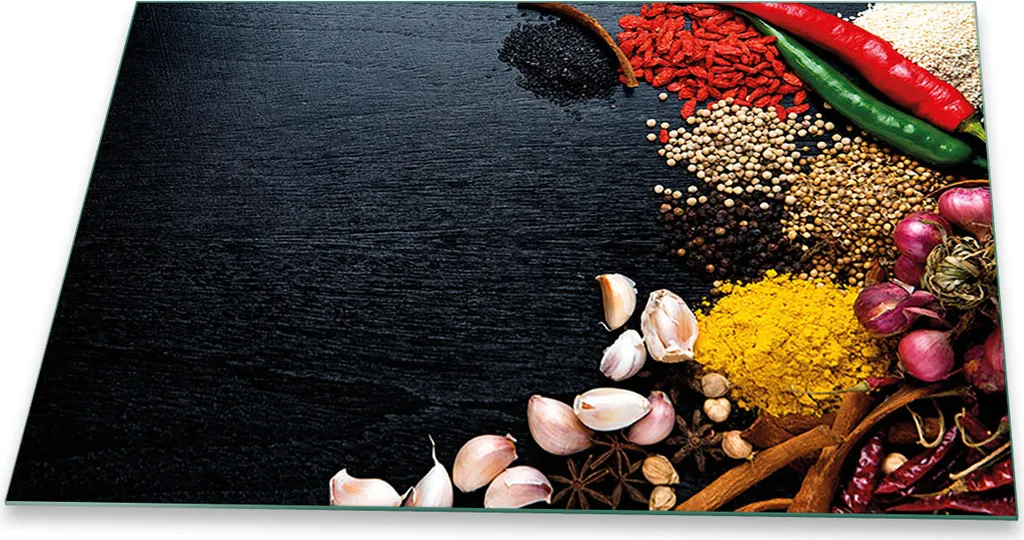 Vetro d'appoggio in ceramica decorazione universale 80x52 spezie nero