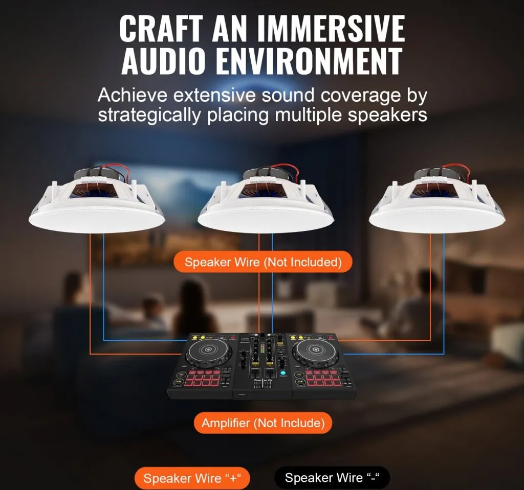 Offerta Set 2 Casse Incasso 50W | Diffusori Soffitto 20cm Qualità - 6
