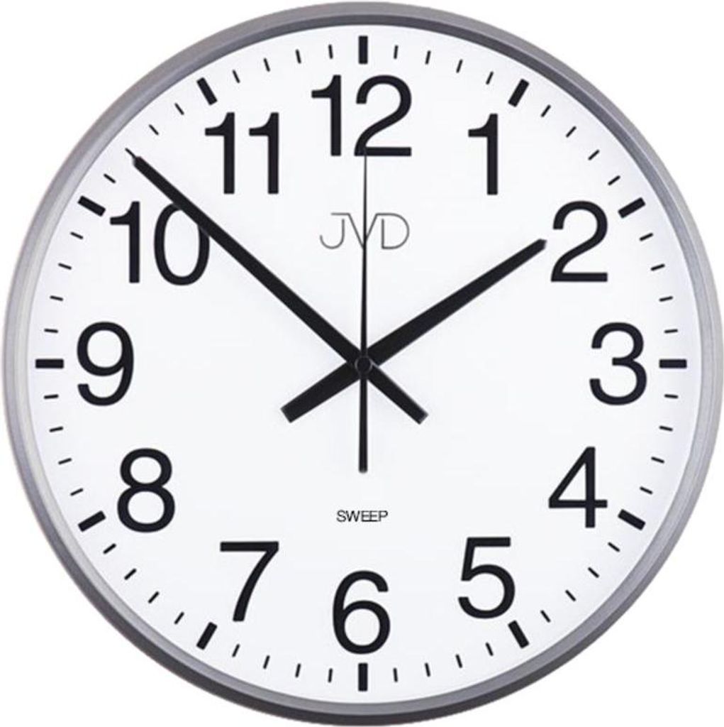 JVD HP684.2 Wanduhr Quarz analog anthrazit leise ohne Ticken