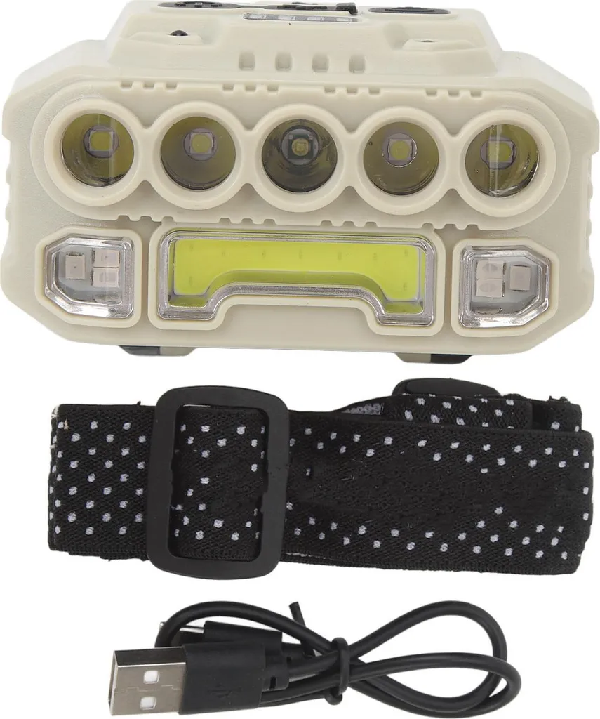 Lampada frontale, lampada frontale a LED ultra potente con 8 modalità di illuminazione, lampada