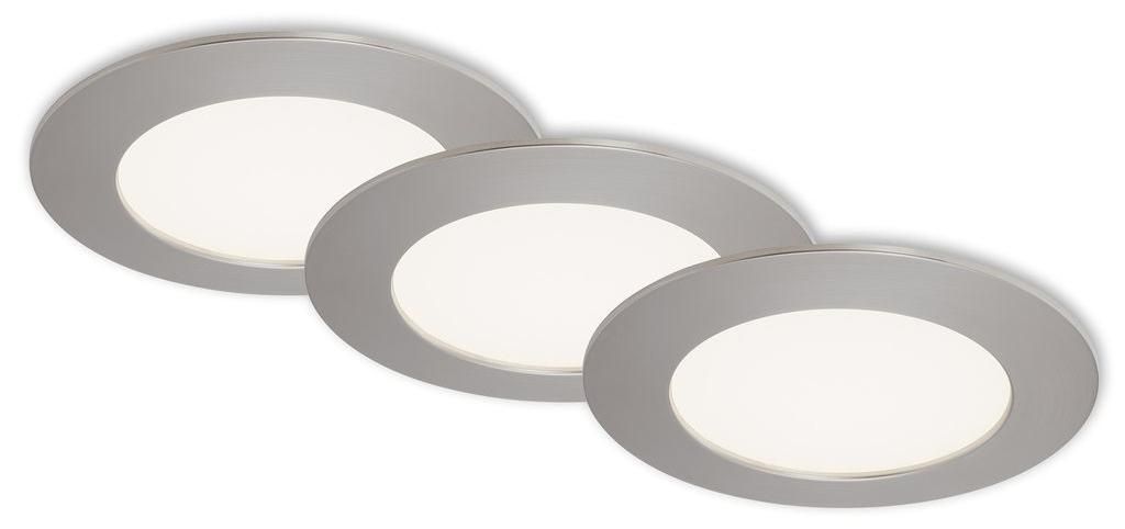 Lampada da incasso LED Set da 3 4000K IP44 8W plastica Immagine del prodotto 