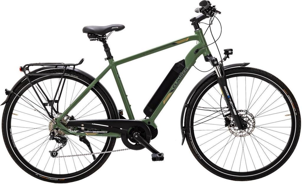 28 Zoll Elektro Fahrrad E Bike Shimano Deore Pedelec Mittelmotor 504 Wh oliv