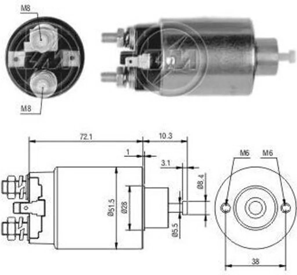 Réparer Démarreur Mazda Bloqué avec le Solénoïde ERA ZM697 12V