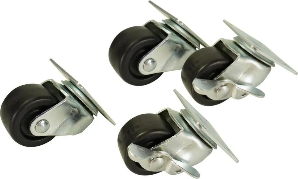 Kit Roues Robuste avec Vis 19z pour Rack Televes 533171 Modèle 4HEMSR-4R
