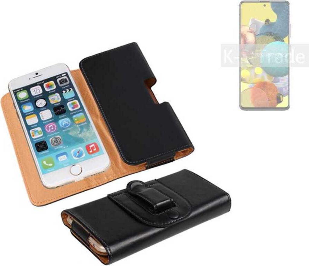 K-S-Trade Schützhülle Handyhülle kompatibel mit Oppo A93 5G Holster Gürtel Tasche Schutzhülle Handy-Tasche Smartphone Case Seitentasche schwarz