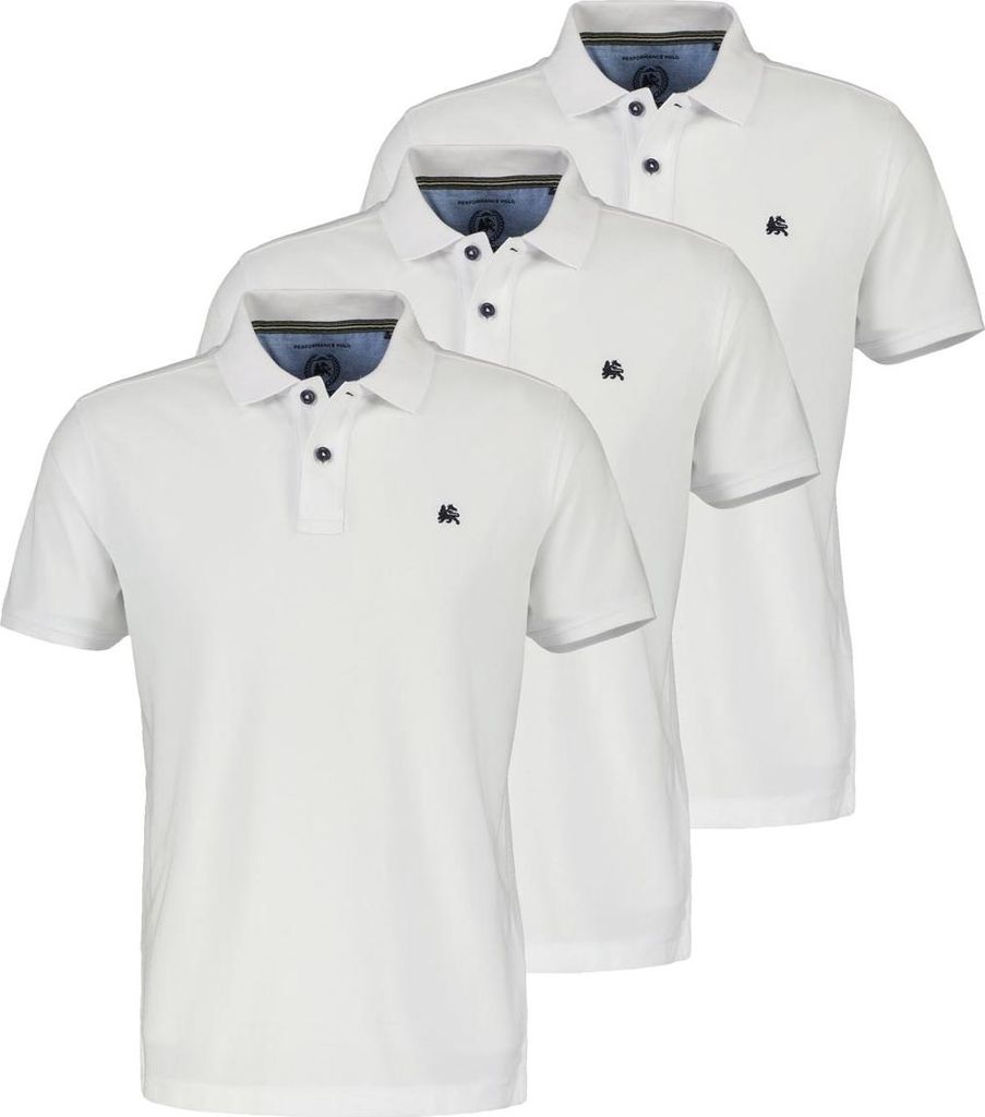 LERROS 3er Pack Basic Poloshirt Leichte Piqueware, Formbeständig und atmungsaktiv, Cool und Dry Funktion