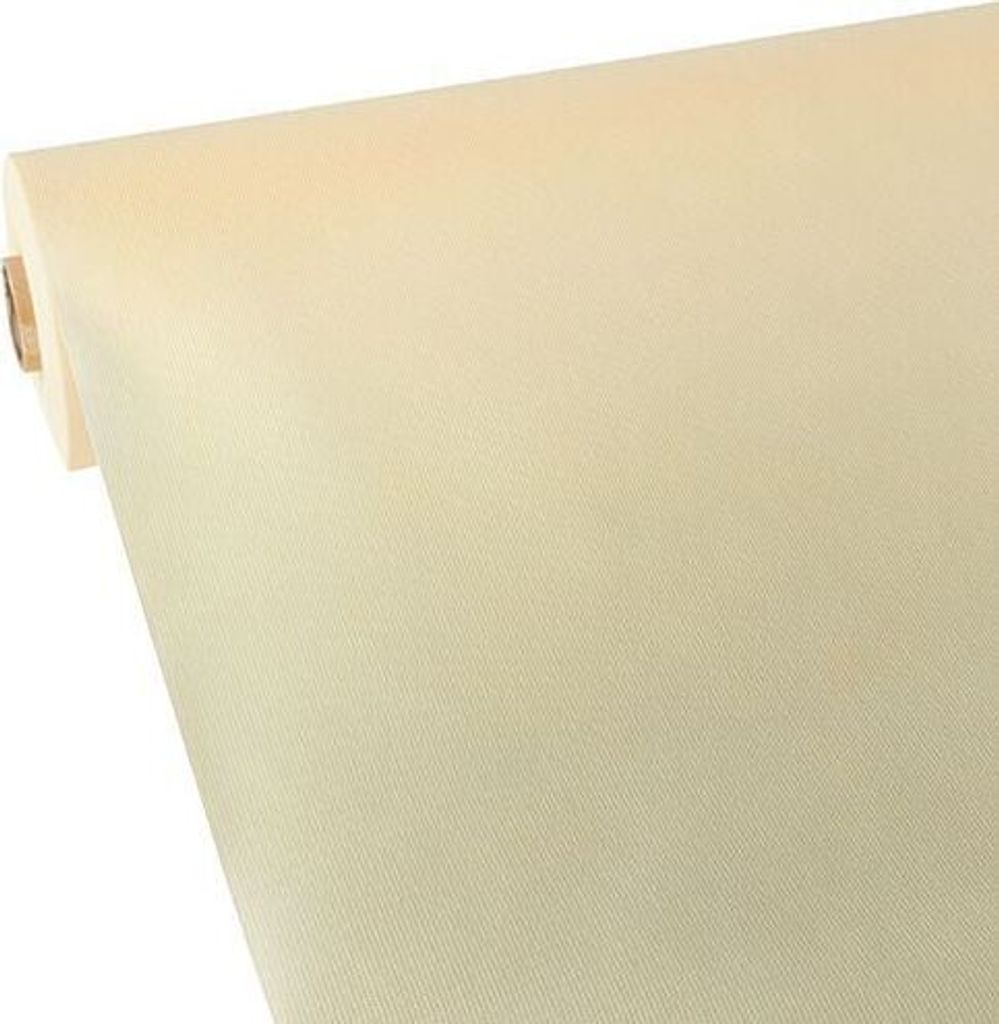 Papstar Tischdecke, stoffähnlich, Vlies "soft selection" 40 m x 0,9 m creme auf Rolle, 2 x 1 Rolle