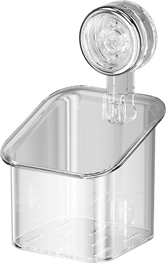 Duschregal mit Abflusslöchern, transparentes Design, abnehmbarer Schlitz, einfach zu installierender Aufbewahrungskorb, Duschregal mit starker Sau...