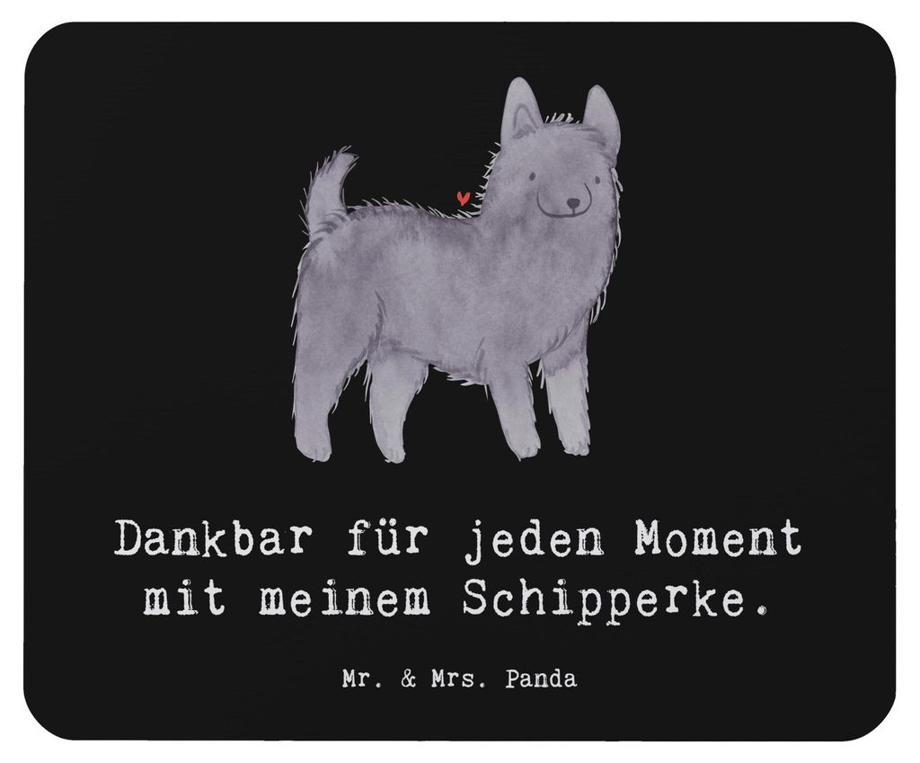 Mr. & Mrs. Panda Mousepad Schipperke Moment - Schwarz - Geschenk, computer, pc mauspad, Belgische Hunderasse, mousematte, Mouse Pad