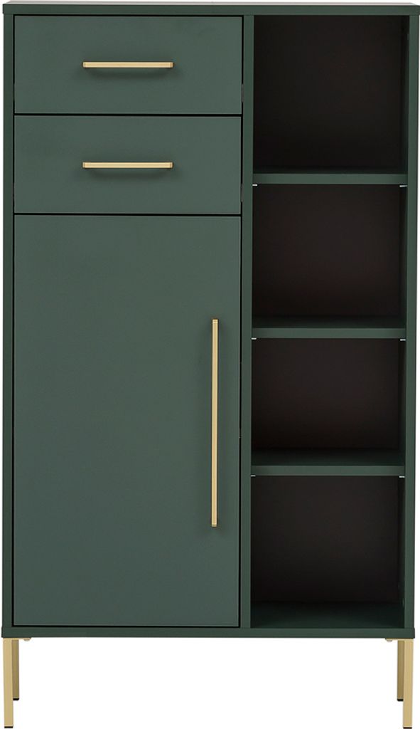 Highboard KELLA-80 in waldgrün, B/H/T: ca. 67,1/117,4/33,1 cm