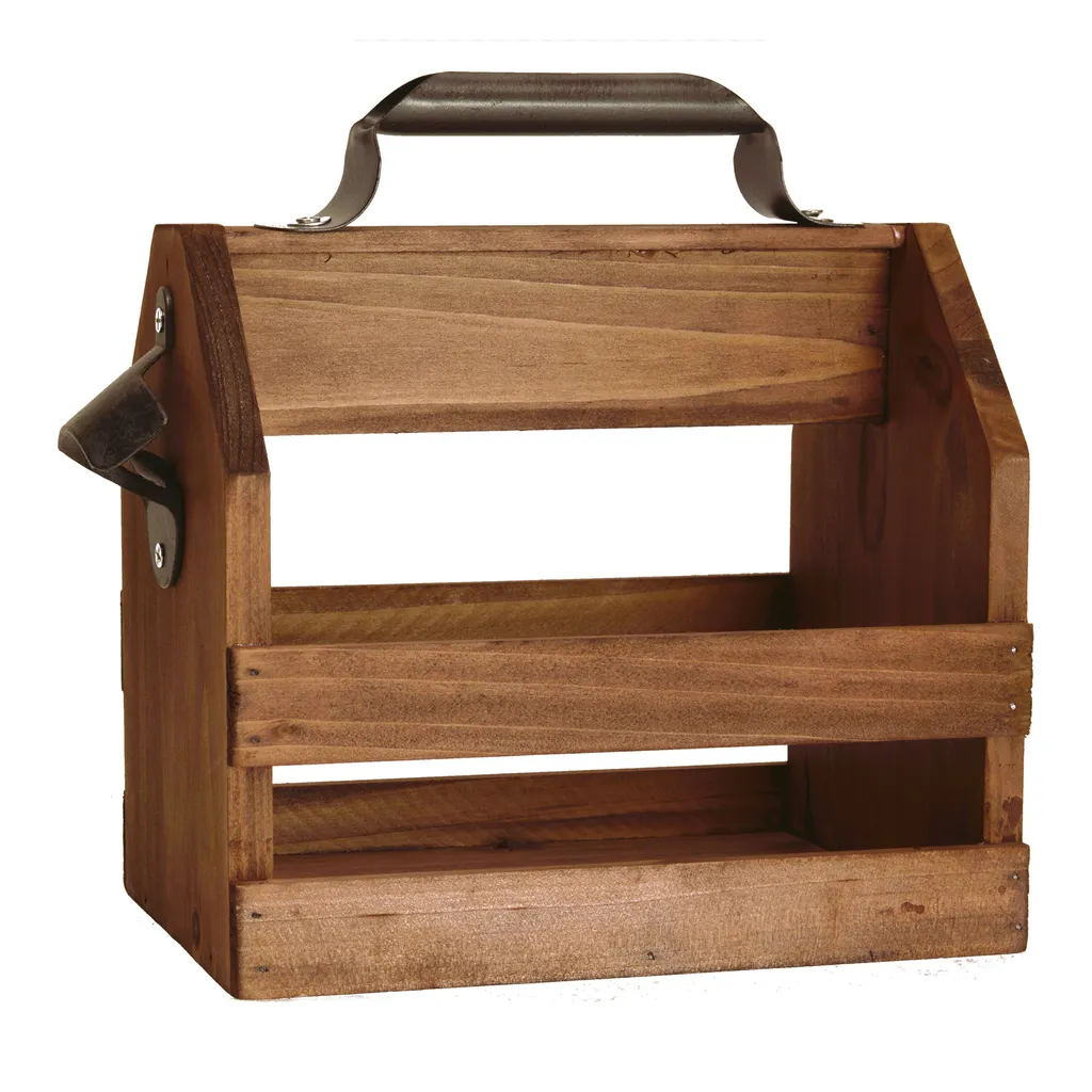 Portabottiglie Legno Chiaro con Apribottiglie Metallo - Stile Nordico - 6