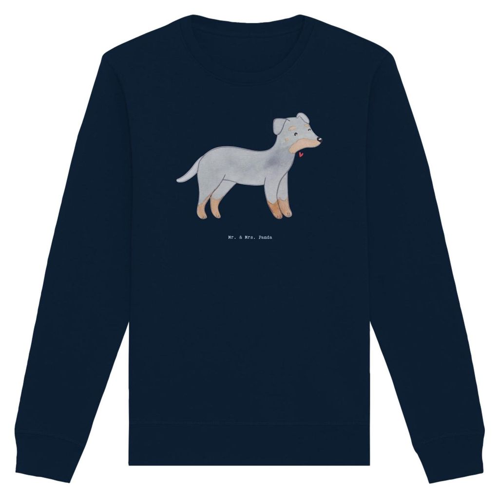 Mr. & Mrs. Panda Bio Baumwoll Pullover Manchester Terrier Moment Größe XL - French Navy - Geschenk, Sweater, Pulli, Rundhals, Sweatshirt