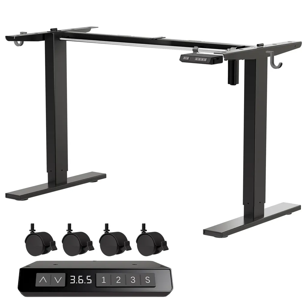 Structure de Bureau Électrique Noir HOMAVO - Réglage Hauteur Continu
