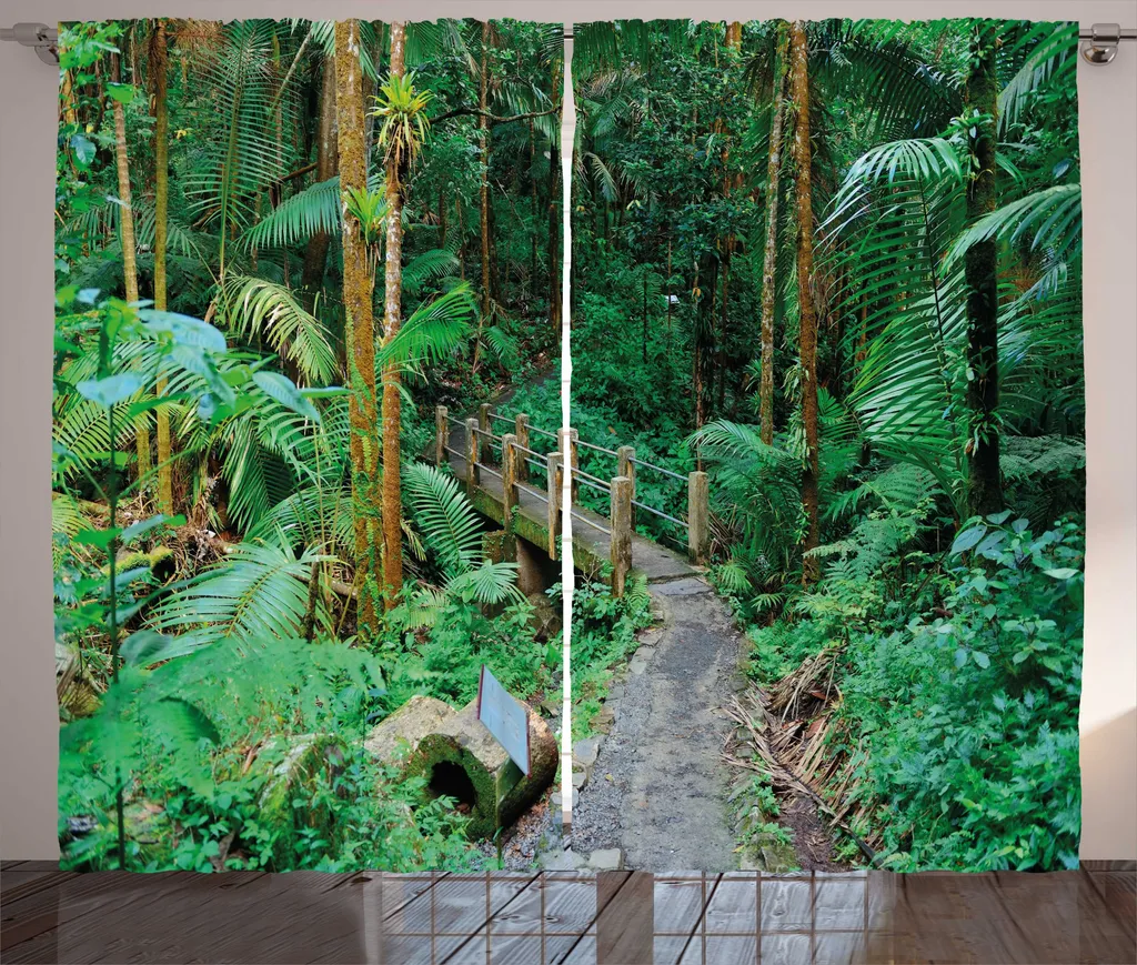 Rideau large 280x225 cm Porto Rico, transformez votre chambre en forêt