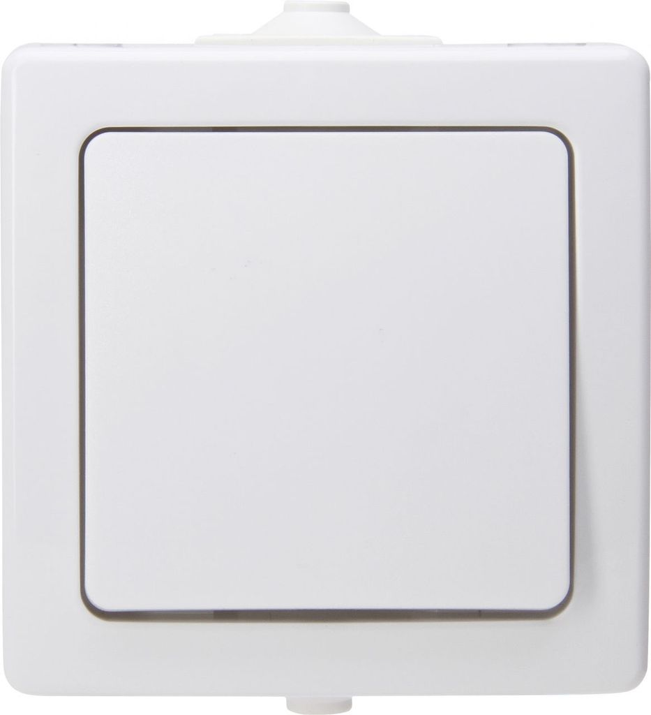 Kopp NAUTIC Universalschalter in Arktis-Weiß - 1-fach Lichtschalter-Aufputz