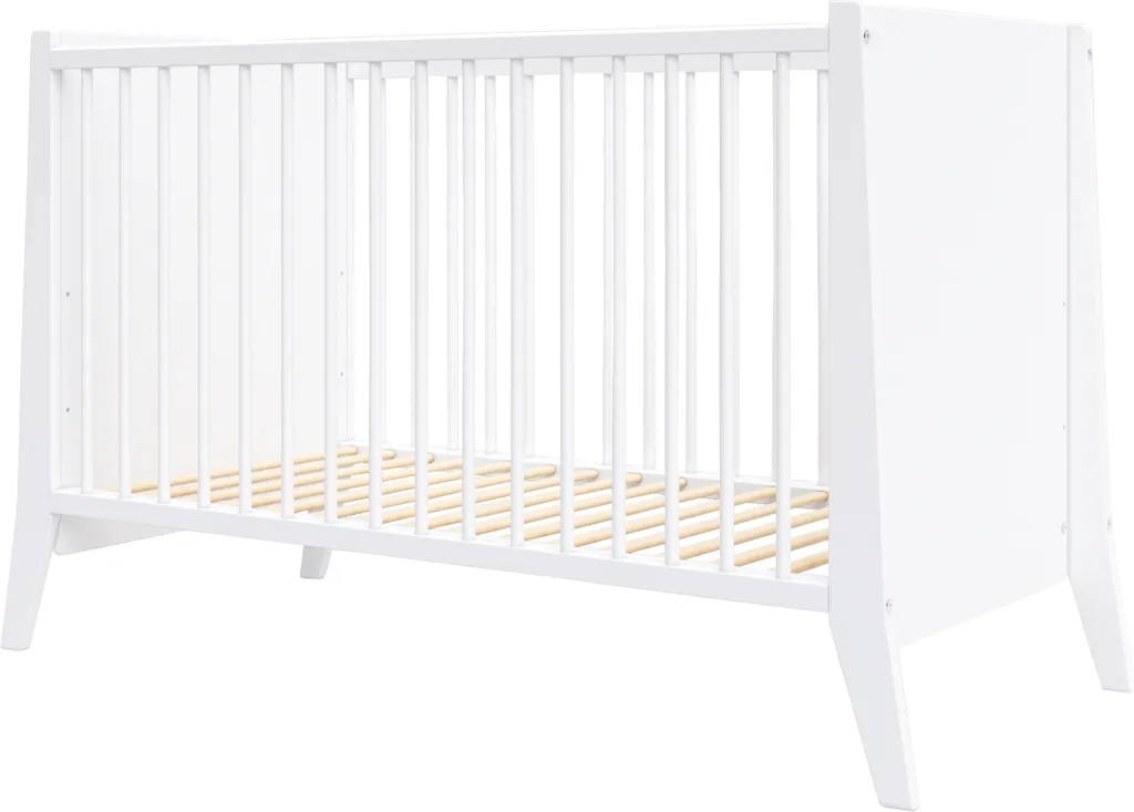 Lit à barreaux Cosmo Blanc 60x120 pour chambre de bébé - Style épuré
