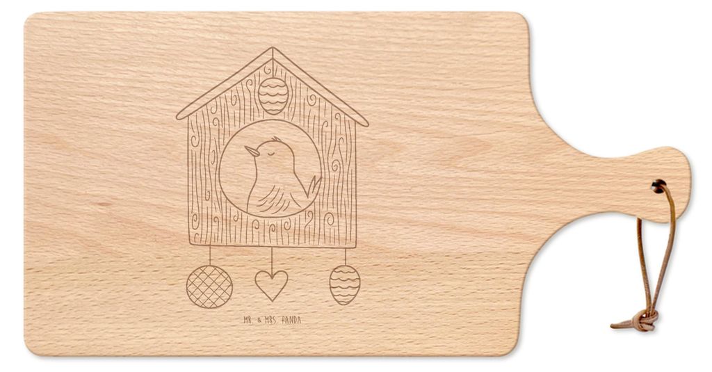 Mr. & Mrs. Panda Holzbrett Vogel Haus - Transparent - Geschenk, Schneidebrett, Zuhause, Frühstücksbrettchen, Brett, Wohnung, Lustige Sprüche, Ho...