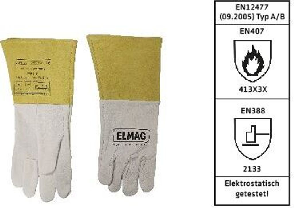 Elmag 5-Finger-Schweißerhandschuhe WELDAS 10-1009 M, 59150