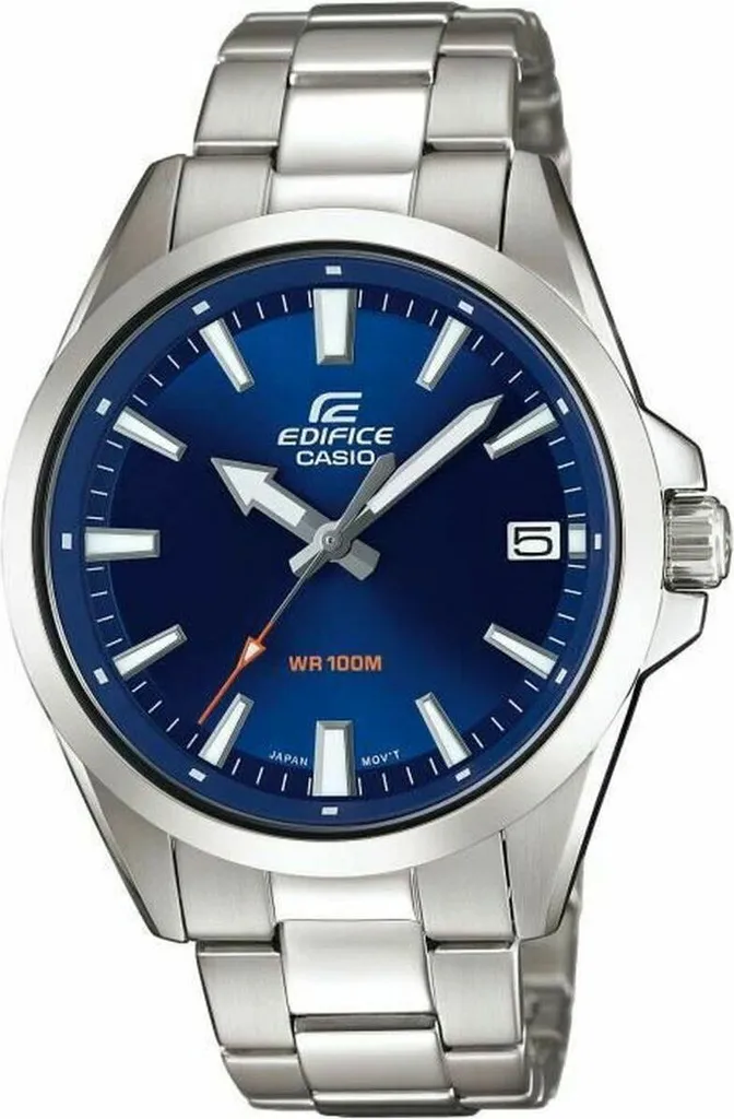 Casio Edifice EFV-100D-2AVUEF Montre Argentée Cadran Bleu 100m - Homme