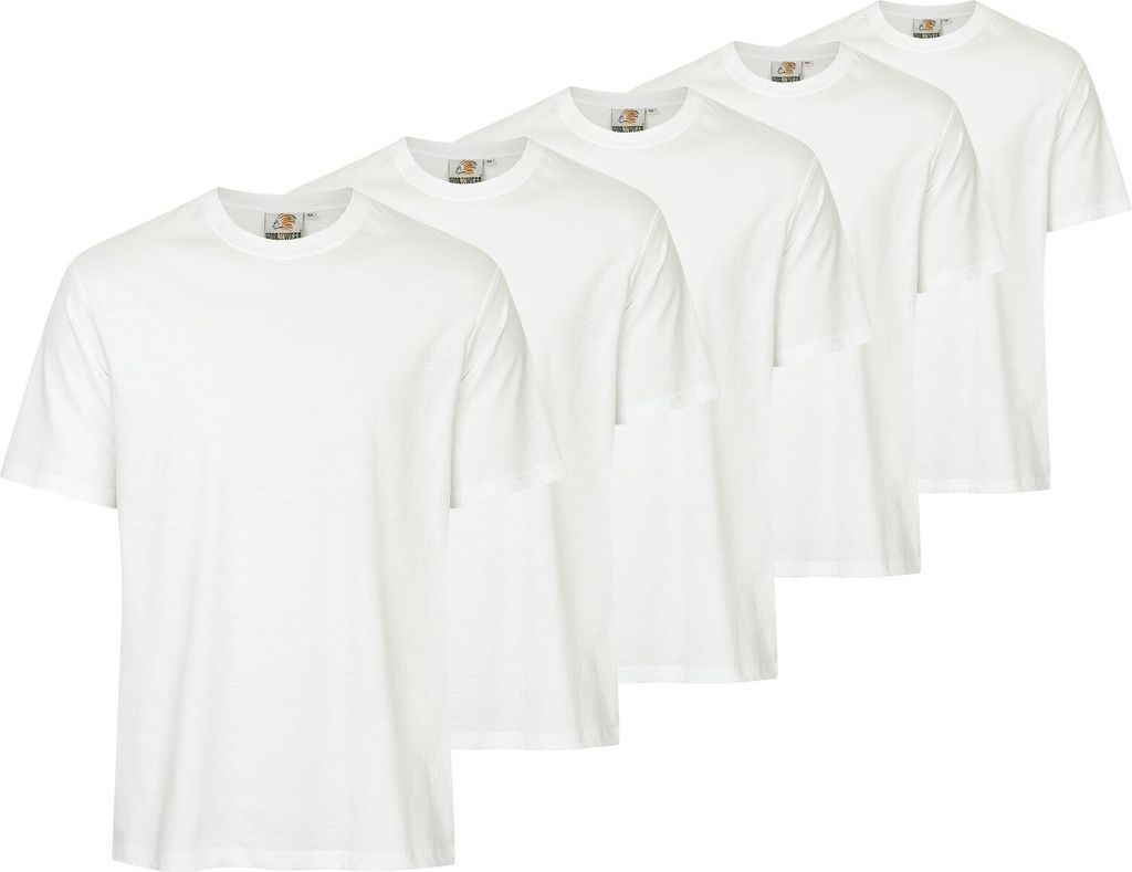 5er Set Herren T-Shirts workwear basic im Vorteilspack Berufskleidung der Marke WORXWEAR