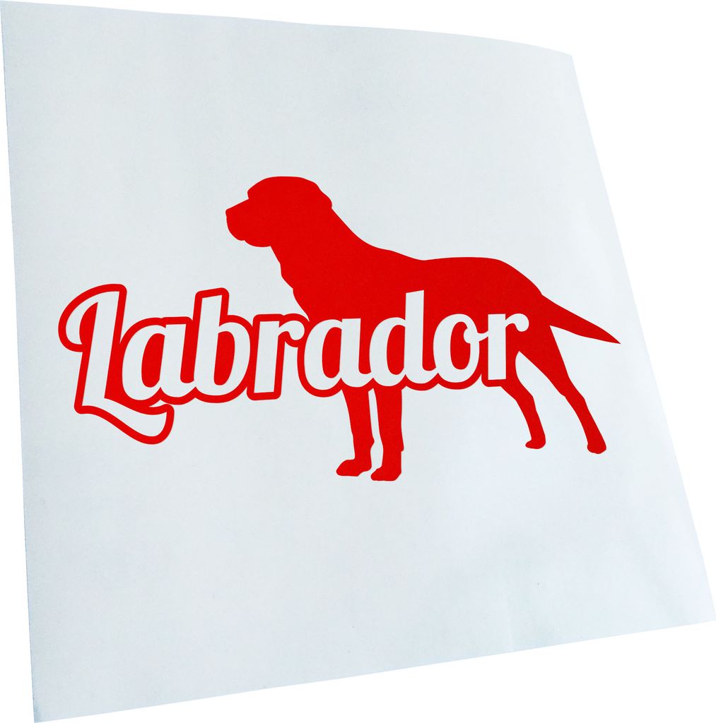Kiwistar - Autoaufkleber - Labrador mit Name Retriever Heckscheibenaufkleber - Aufkleber für Auto Kfz Fahrrad, LKW, Truck Mofa