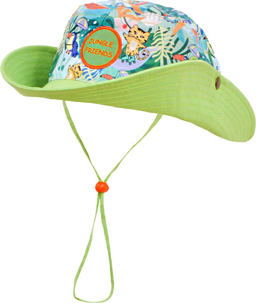 Milk&Moo Jungle Friends Kinder Fischerhut | Atmungsaktiv | Bucket hut | faltbar Krempe | Mütze | Cap für Sommer/Herbst | verstellbar | Kordelstop...