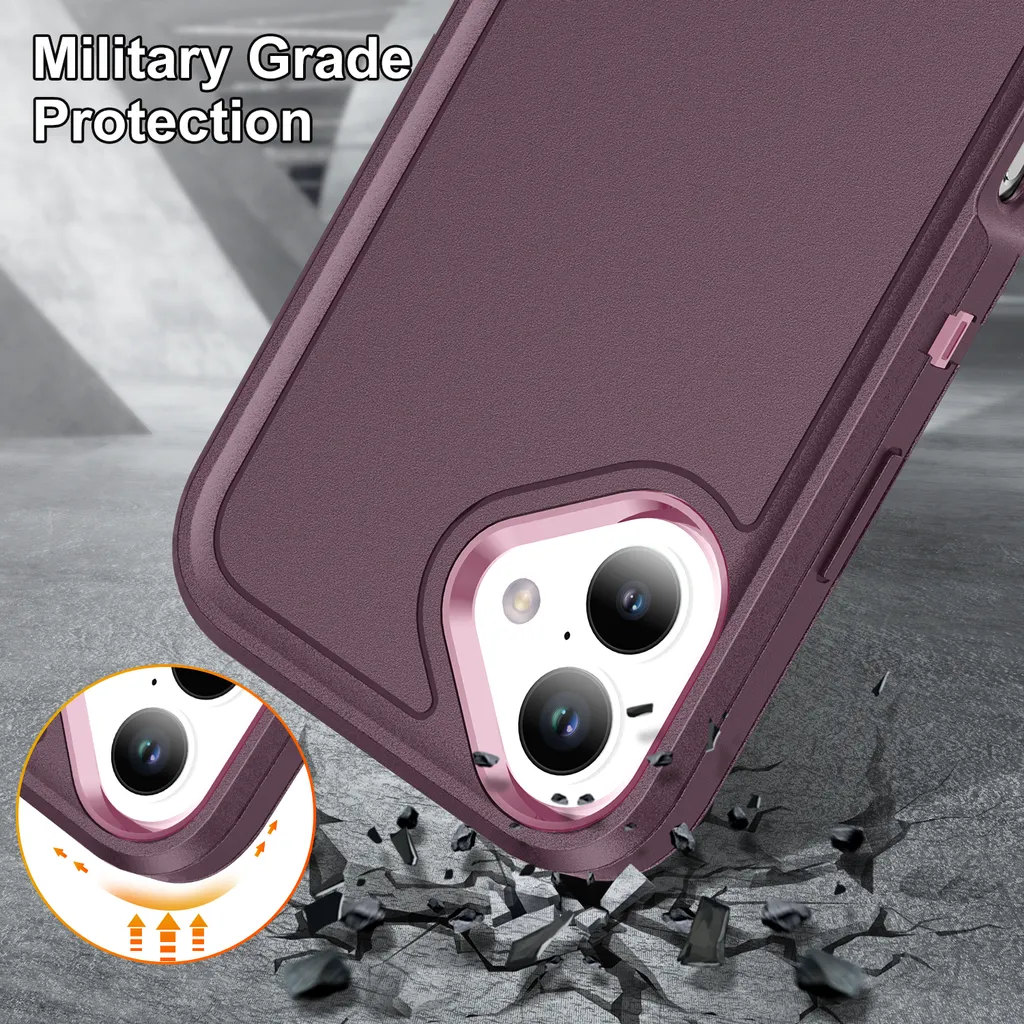 Cover Rugged iPhone 16 Viola: Test Caduta e Supporto Kickstand - 7