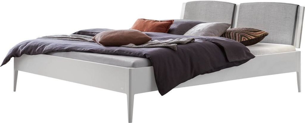 Hasena Lounge Pistoia Bettgestell Massivholz Kopfteil gepolstert