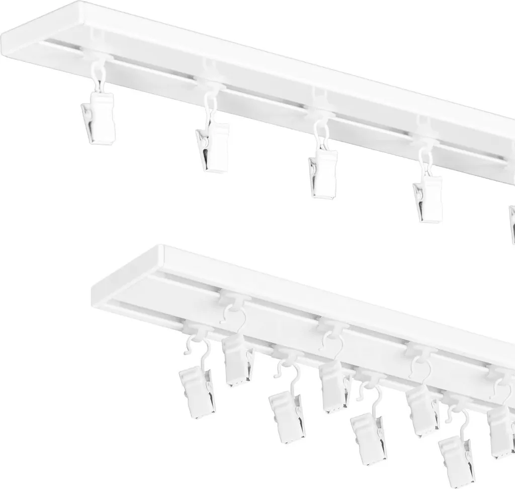 Binario Tende MDEKOR 200cm Alluminio - Doppio Scorrimento Soffitto