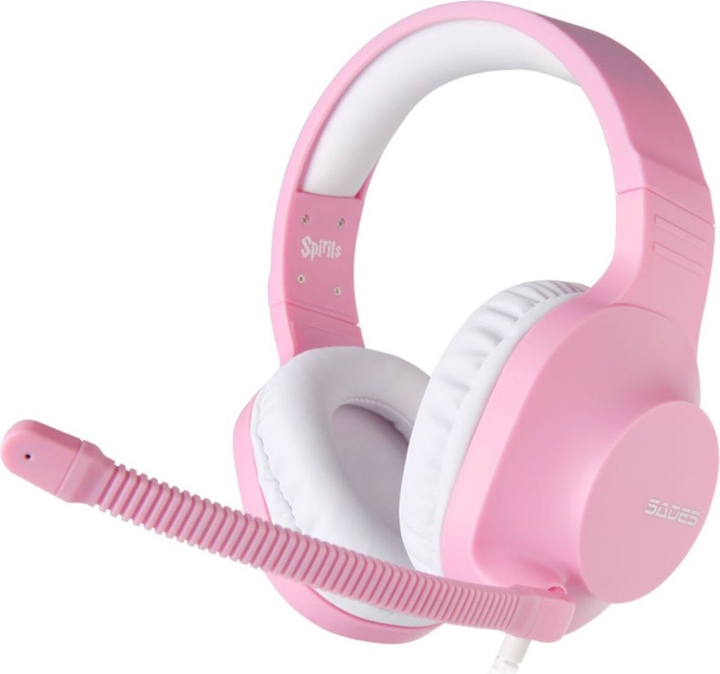 SADES Spirits SA-721 Gaming Headset, pink, 3,5 mm Klinke, kabelgebunden, Stereo, Over Ear, PC, PS4, Xbox, Nintendo Switch