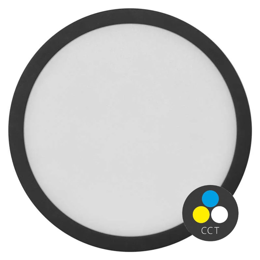 EMOS Čierny prisadený LED panel s tenkým rámčekom guľatý Obrázok produktu 