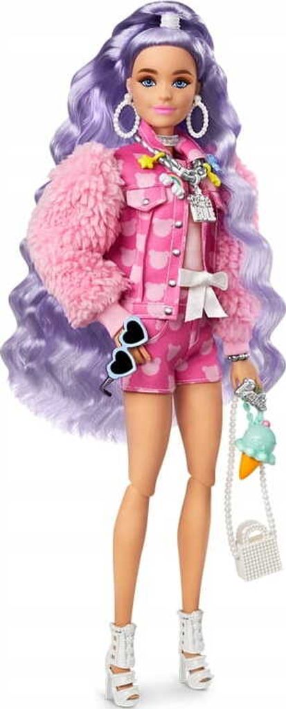 Barbie Extra Puppe mit lila-welligem Haar, Anziehpuppe, Produktbild 12