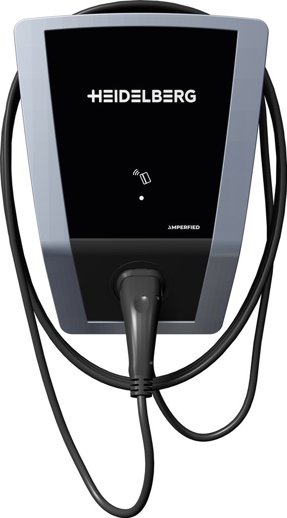 Amperfied Heidelberg Wallbox Connect.solar für Solaranlagen. Wallbox 11 kW mit App und RFID inkl. 7,5 m Ladekabel, Elektro Auto Ladestation