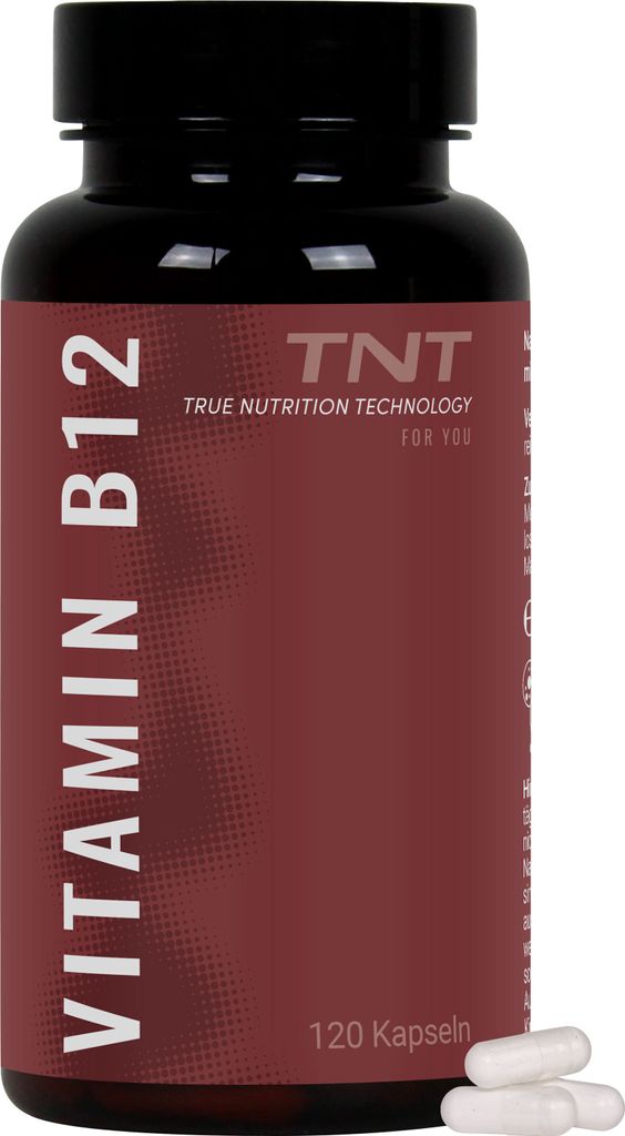 TNT Vitamin B12 Ideal versorgt als Sportler, Veganer, Vegetarier 120 Kapseln ohne Geschmack
