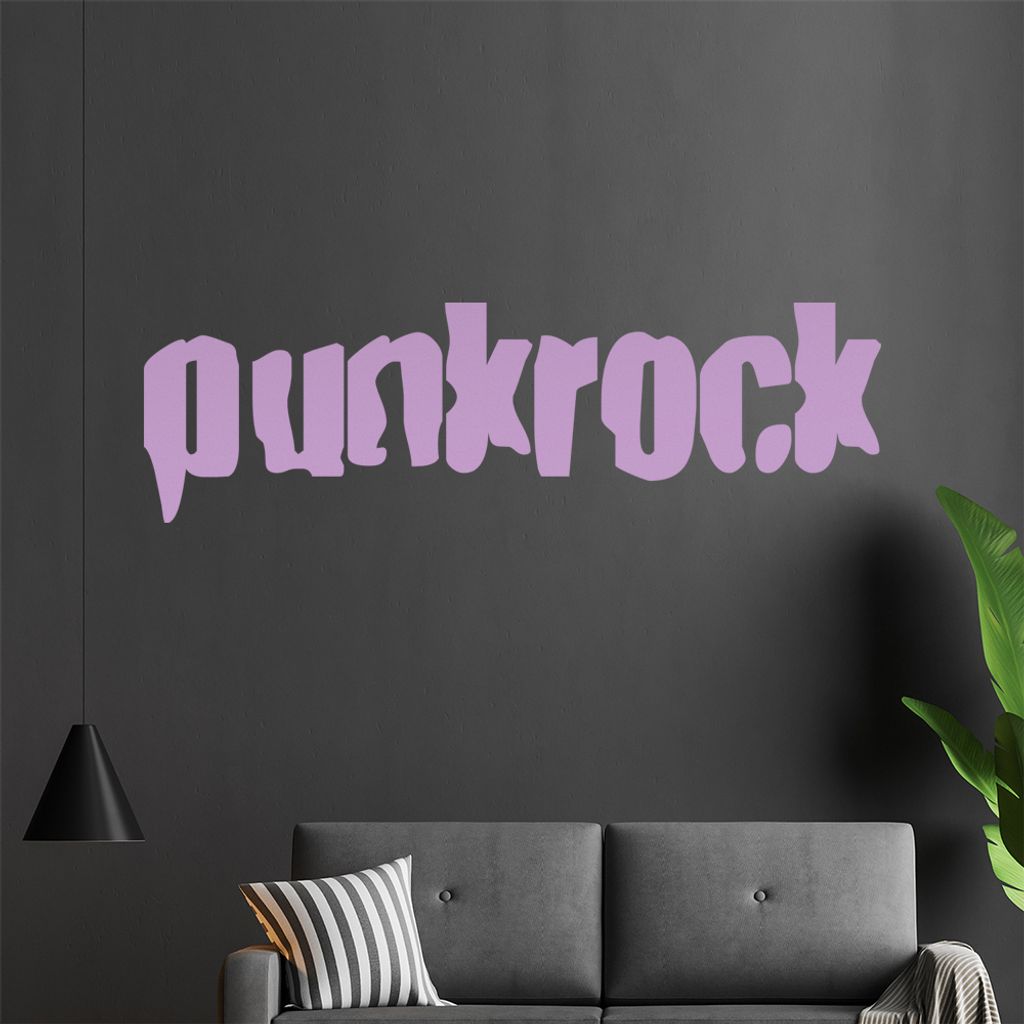 KIWISTAR Punk Rock Font - Rock Pogo Nieten Aufnäher Wandtattoo in 6 Größen - Wandaufkleber Wall Sticker - Dekoration, Küche, Wohnzimmer, Schlaf...