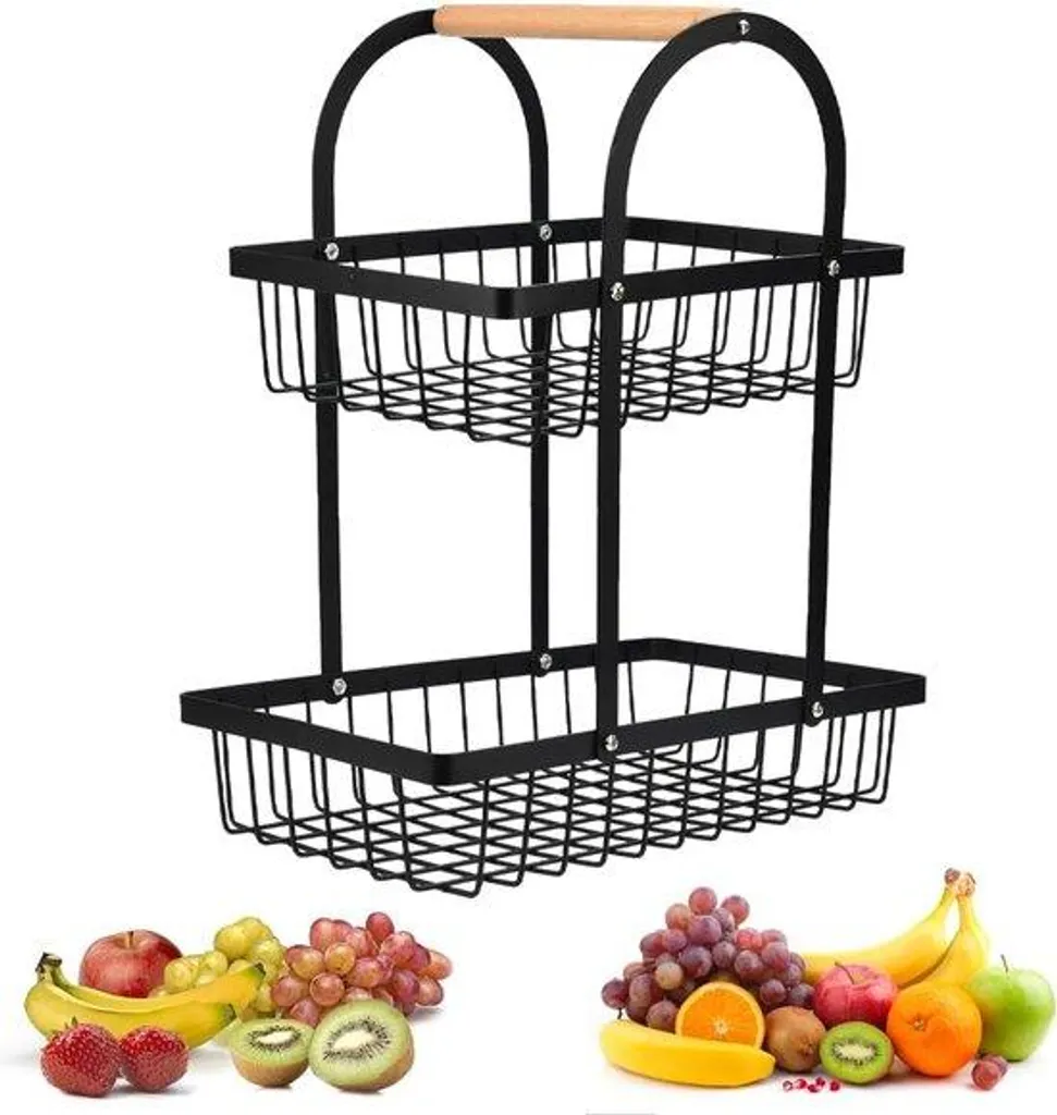 Corbeille à fruits étagée et armoire de rangement pour légumes de cuisine