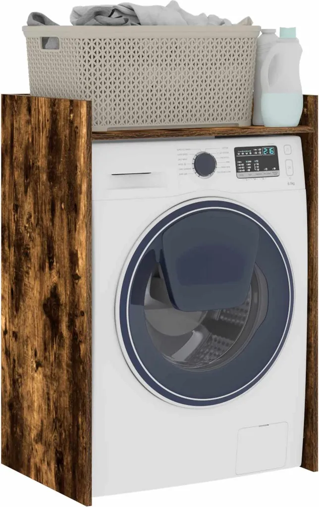Mobile per Lavatrice Grigio Sonoma 64x24x190 cm