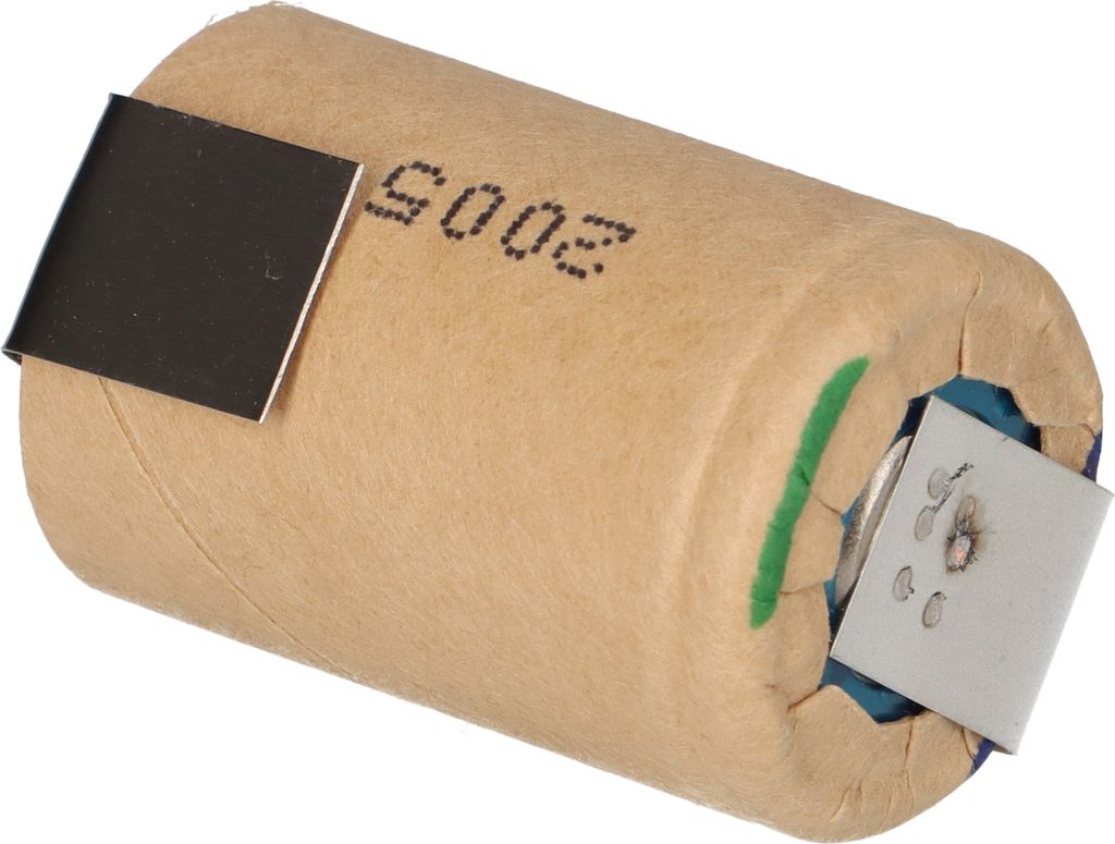 Panasonic Akku 4/5 Sub-C 1,2V / 2000mAh HHR-20SCP Z Lötfahne Pappmantel