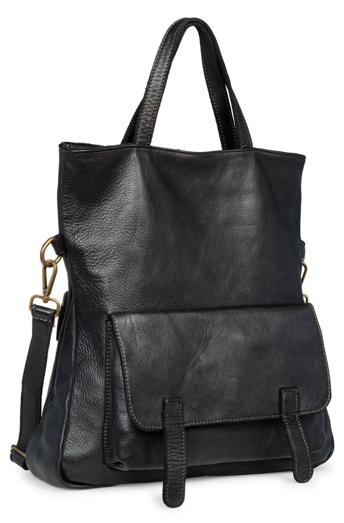 Caspar Vintage City Rucksack Damen Tasche aus samtweichem gewaschenem Leder 2in1 Lederrucksack Schultertasche - SIGNATURE LINE - Modell No.820 - Italy