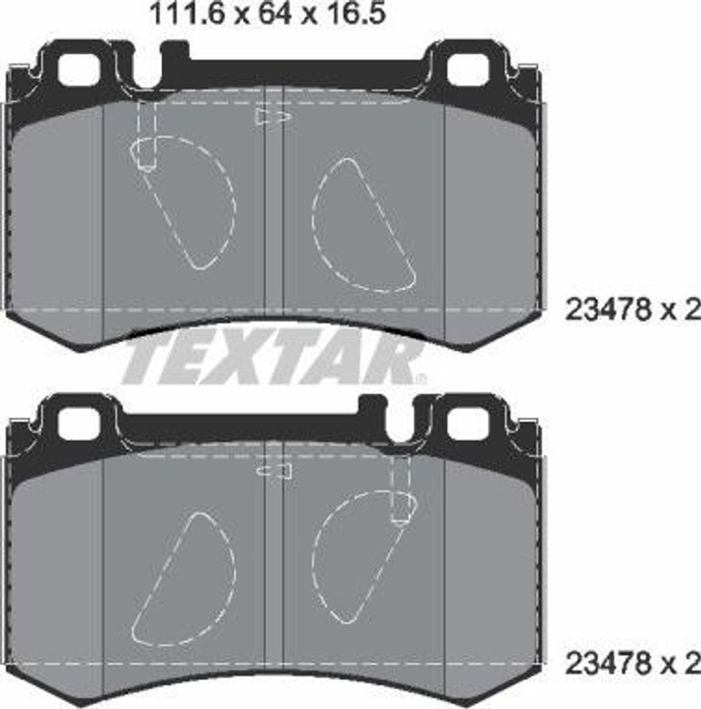 TEXTAR Bremsbeläge Satz Hinten passend für MERCEDES-BENZ E-Klasse Limousine (W211) 2347801