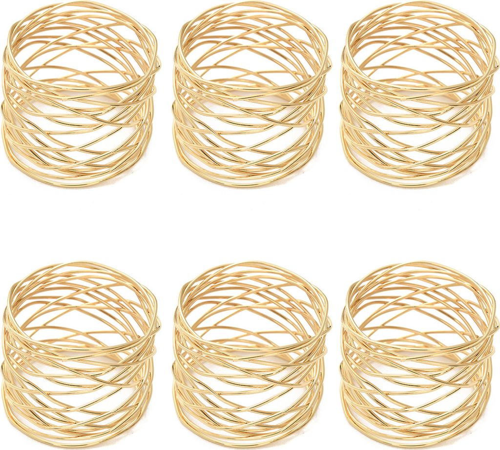 Teile/satz Draht Wicklung Serviettenring Luxus Goldene Elegante Metall Abendessen Serviettenhalter Schnalle Hochzeit Party Hotel Restaurant Tisch D...