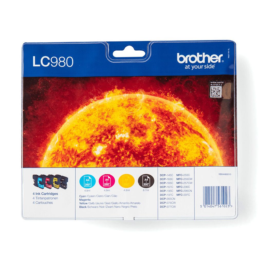 Brother LC980VALBP - 4-pak - czarny, żółty, cyjan, magenta Zdjęcie produktu 