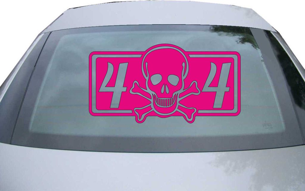 Indigos UG - Aufkleber Heckscheibe & Motorklappe DE2272 - pink - 600x314 mm - 4 x 4 Allrad - Auto Scheiben Fenster Heckklappe Tuning Racing JDM - D...