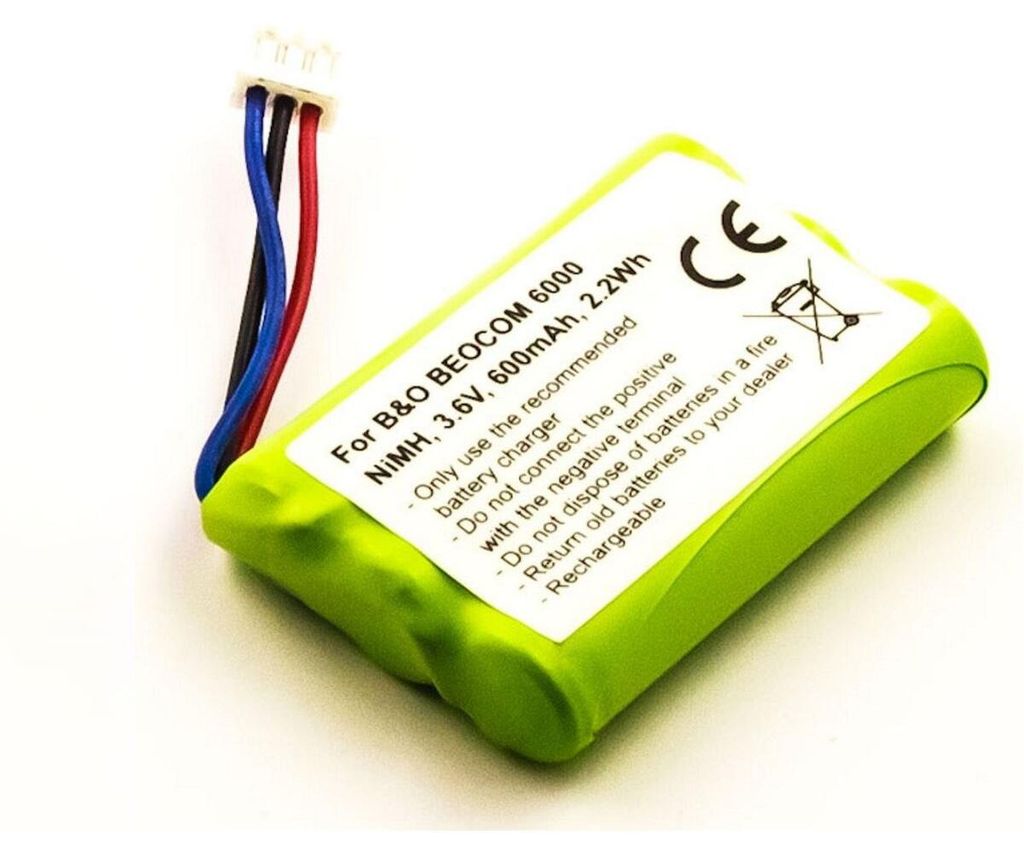 Akku für Bang & Olufsen BeoCom 6000 NiMH 3,6 Volt 600 mAh grün.
