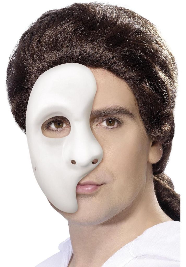 Smiffys - Halbgesichtsmaske SM3700 (Einheitsgröße) (Weiß)