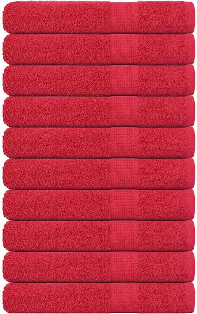 Handtücher FROGN 10 Stk. Rot 100x200 cm 360 g/m²
