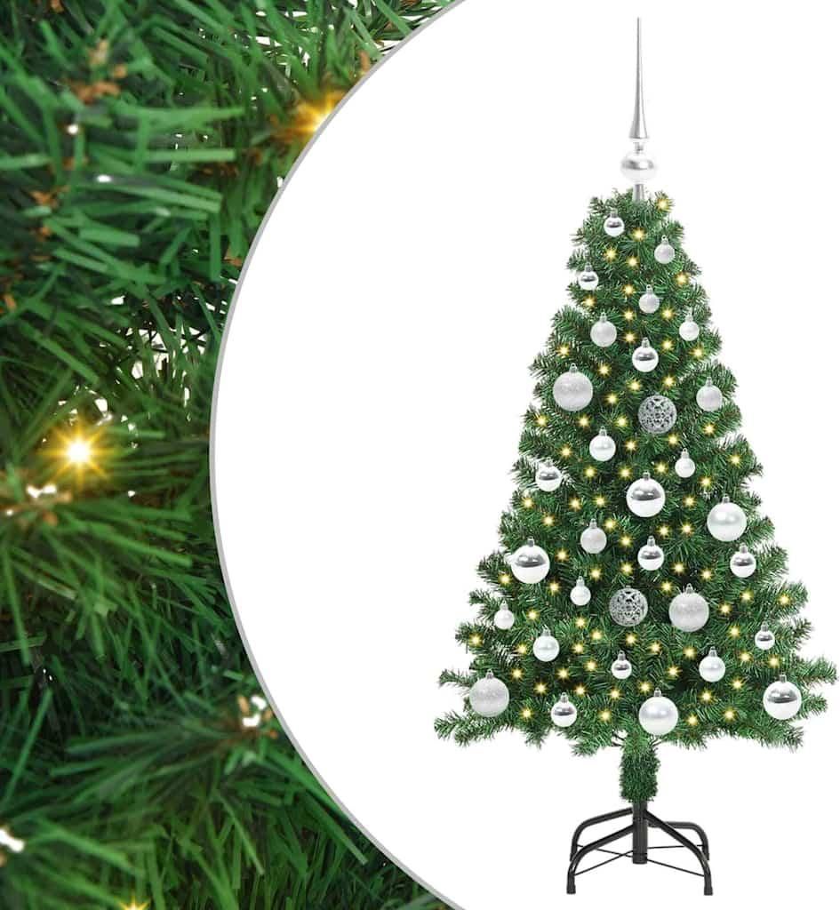 vidaXL Künstlicher Weihnachtsbaum mit 150 LEDs mit Ständer Grün 120 cm