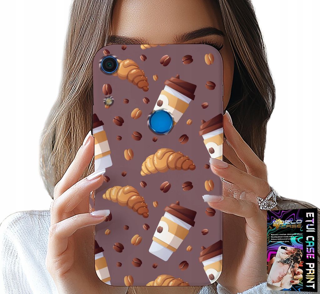 Gehäuse Für Huawei Y6S - Gehäuse Mit Kaffee-Croissants Und Bohnen Im Hintergrund